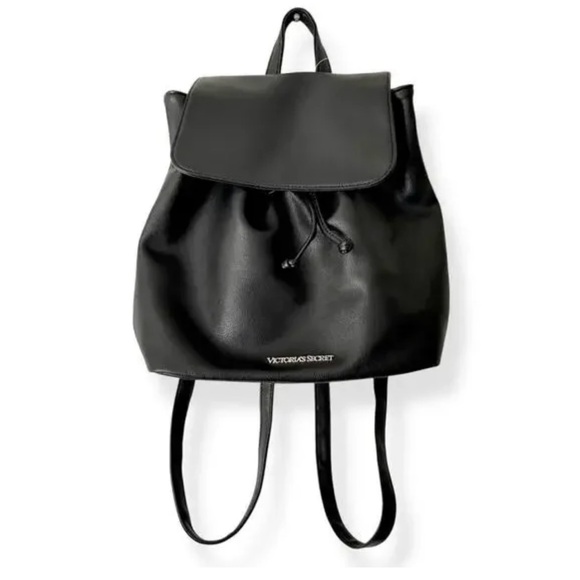 Victoria's Secret Handbags - Victoria's Secret black faux leather backpack